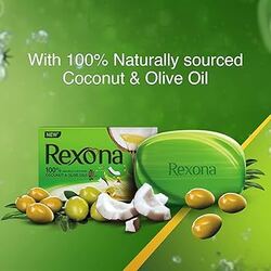 Rexona Coconut n Olive Oil Soap 100gm - for Silky Soft Skin 